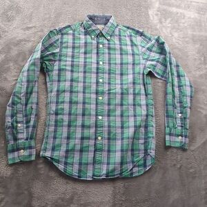J Crew Shirt‎ Mens M Button Down XS Preppy Woven Tartan Plaid Tailored Classic